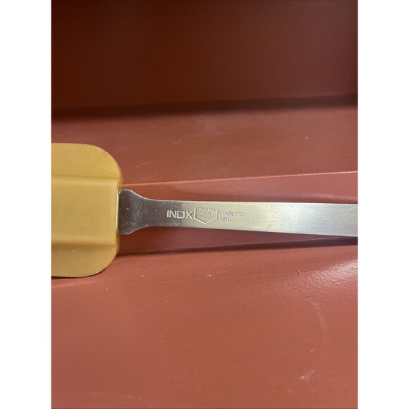 Inox Endelstahl Rostfrei Stainless Steel Rubber Scraper Spatula 10” Gold Heavy - Picture 3 of 5
